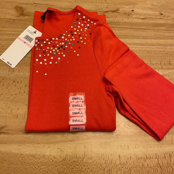 NWT Rafaella Women's Embellished Knit Pullover Top 3/4 Sleeve - Size Small - Picture 4 of 4